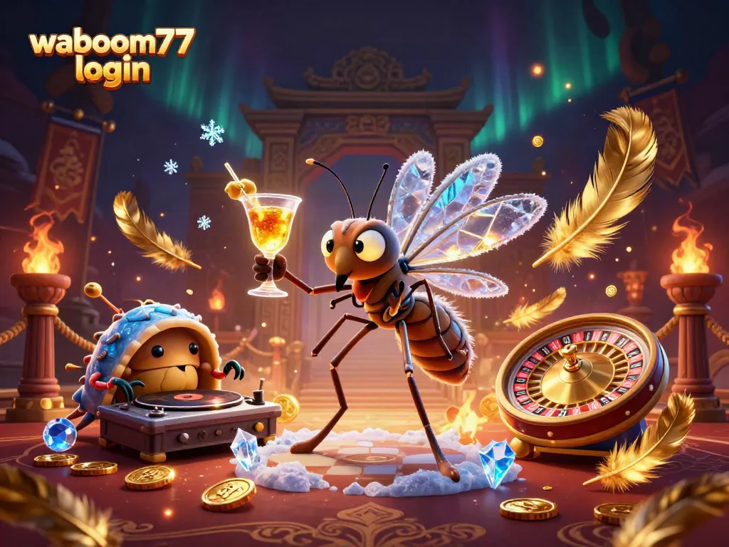 Experience the exciting waboom77 login scene with vibrant casino characters and dynamic elements.