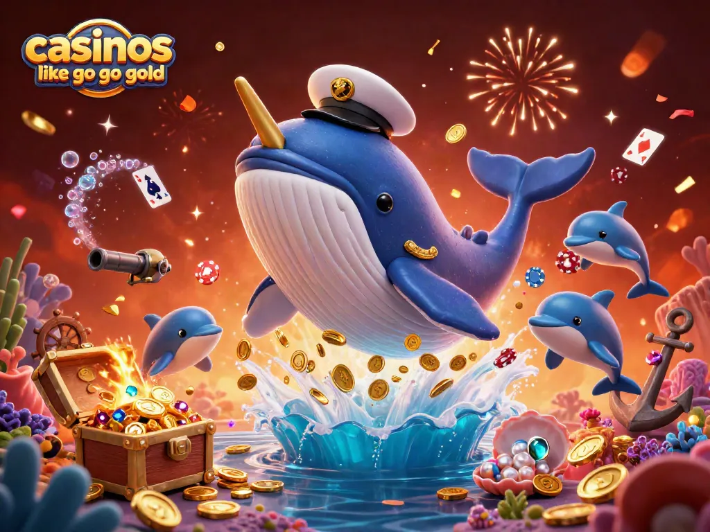 Engage with casinos like go go gold in a festive underwater scene featuring vibrant characters and casino elements.