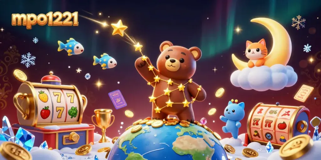 Experience the excitement of mpo1221 slots with a magical 3D scene filled with vibrant characters.