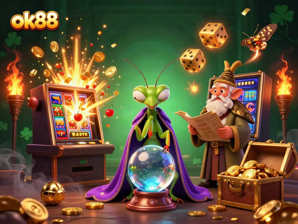 Engage with the ok88 gaming excitement through vibrant illustrations of a gold jackpot view.