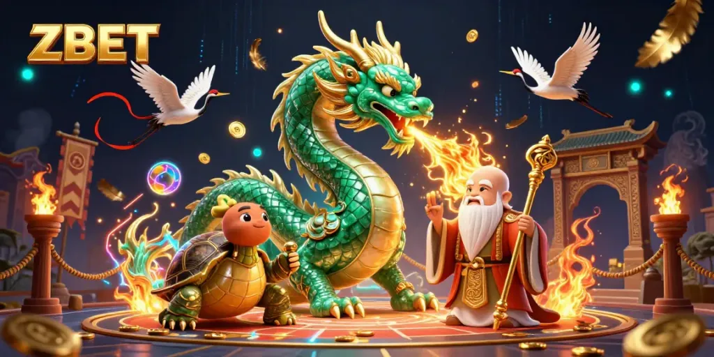 Engage with ZBET's vibrant online casino scene showcasing dynamic characters and rich gaming elements.