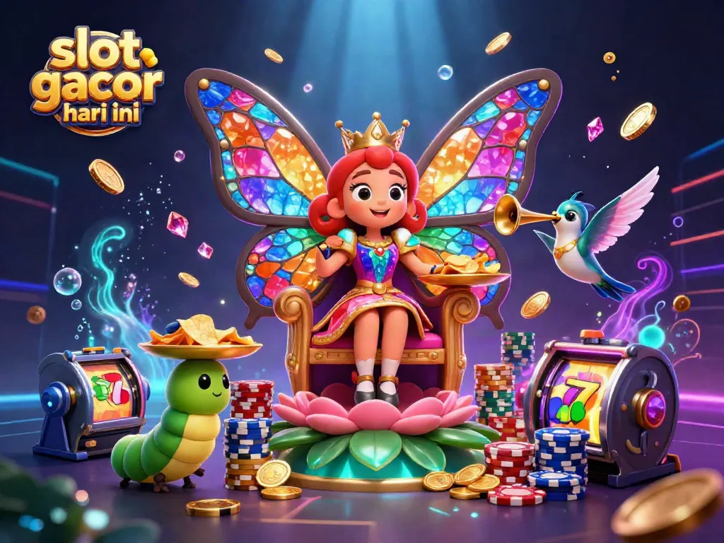 Experience the exciting world of slot gacor hari ini with animated casino elements and vibrant 3D characters.