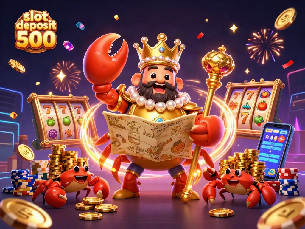 Engage with slot deposit 500 by exploring a colorful 3D casino scene filled with vibrant characters and gaming excitement.