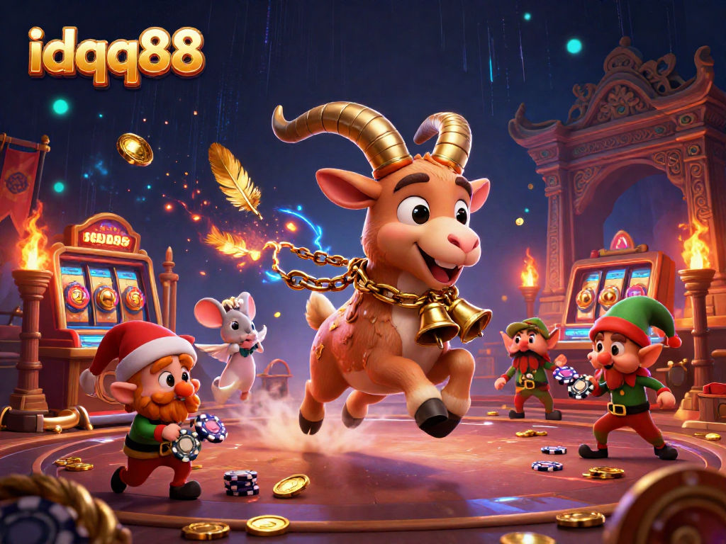 Experience thrilling action at idqq88's festive casino with playful gremlin mischief and stunning visuals.