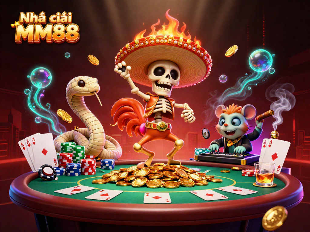 Engage in the thrill of gambling at Nhà cái MM88 with a vibrant 3D casino celebration.