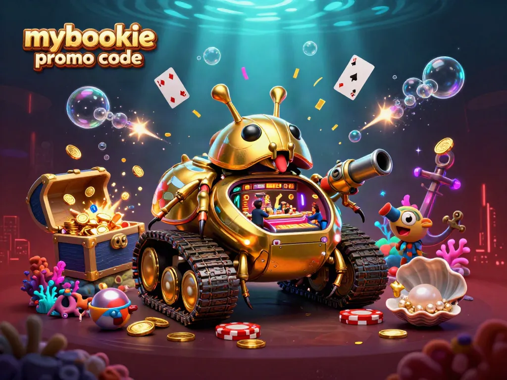 Win big with the mybookie promo code featuring an exciting, immersive casino scene.
