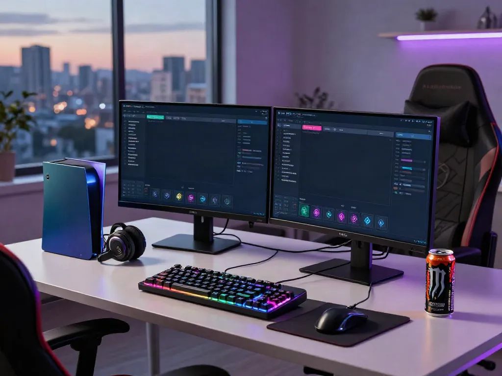 Online betting with hargatoto interface in a sleek gaming setup.