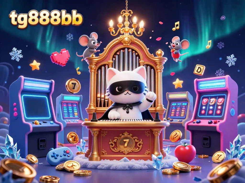 Experience the tg888bb excitement as a phantom cat and acrobatic mouse navigate a vibrant casino backdrop.