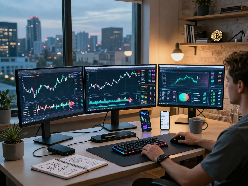 MetaTrader 5 官网的专业加密货币交易工作站，显示比特币和以太坊价格指标分析